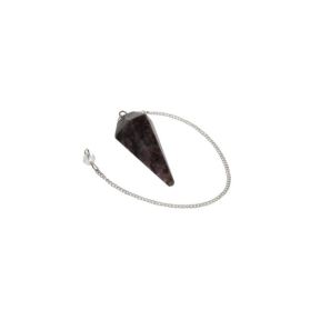 Obsidian Faceted Cone Pendulum