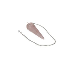 Rose Quartz Faceted Cone Pendulum