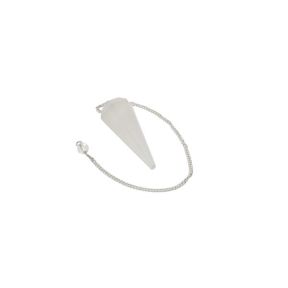 Selenite Faceted Cone Pendulum