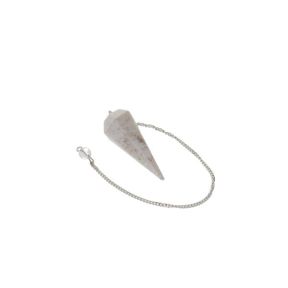 Scolecite Faceted Cone Pendulum