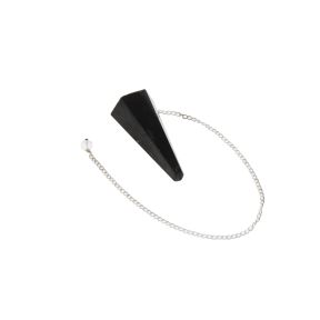 Shungite Faceted Cone Pendulum