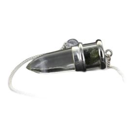 Moldavite Quartz Bullet Pendulum