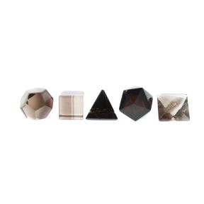 Smokey Quartz Platonic Solids