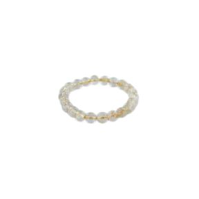 Rutilated Quartz Bead Bracelet
