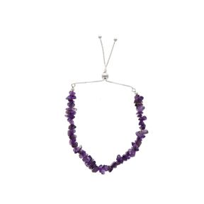 Amethyst Stone Chip Sterling Silver Bracelet