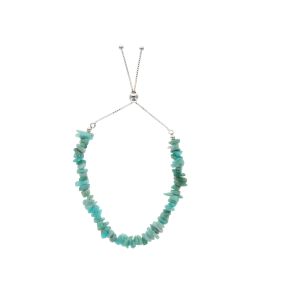 Amazonite Stone Chip Sterling Silver Bracelet