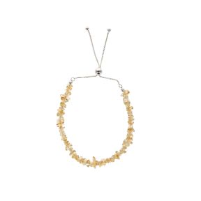 Citrine Stone Chip Sterling Silver Bracelet