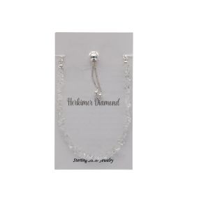 Herkimer Diamond Chip Sterling Silver Bracelet