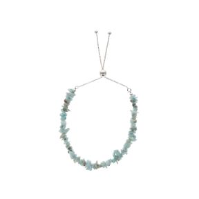 Larimar Stone Chip Sterling Silver Bracelet