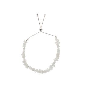 Rainbow Moonstone Chip Sterling Silver Bracelet