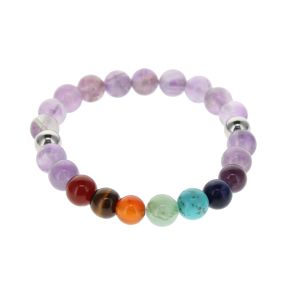 Amethyst Chakra Bead Bracelet