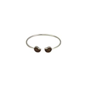 Polished Ammonite Silver Bracelet