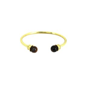 Tiger Eye Brass Bangle