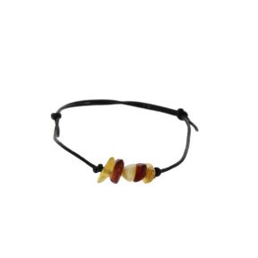 Amber Adjustable Leather Bracelet