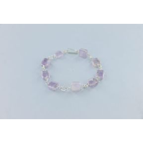 Amethyst Mini Cube Bracelet