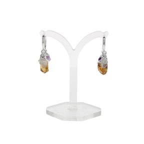Triple Stone Point Earring