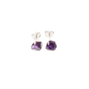 Amethyst Sterling Silver Stud Earrings