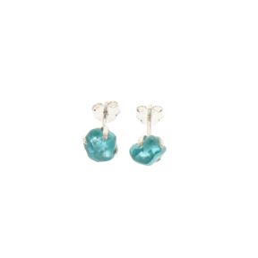 Paraiba Apatite Sterling Silver Stud Earrings