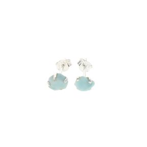 Larimar Sterling Silver Stud Earrings