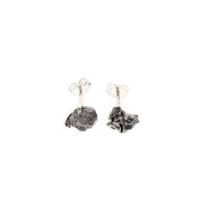 Meteorite Sterling Silver Stud Earrings