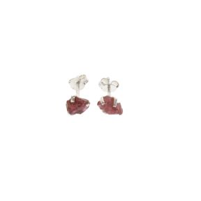 Pink Tourmaline Sterling Silver Stud Earrings