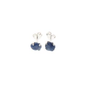 Sapphire Sterling Silver Stud Earrings