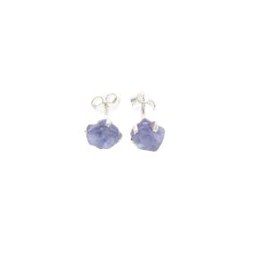 Tanzanite Sterling Silver Stud Earrings