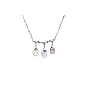 Triple Tumblestone Necklace