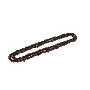 Obsidian, Mahogany Stone Chip Necklace 36