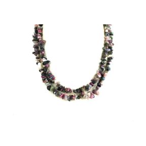 Tourmaline, Mixed Color Stone Chip Necklace 36
