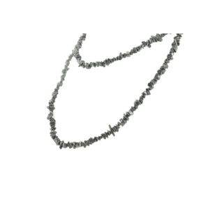 Black Tourmaline Stone Chip Necklace 90cm