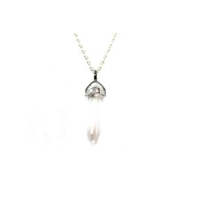 Quartz Double Point Silver Pendant