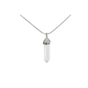 Selenite Double Point Silver Pendant