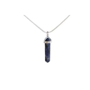Sodalite Double Point Silver Pendant