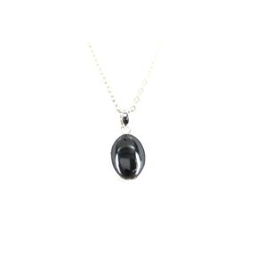 Hematite Oval Cabochon Pendant