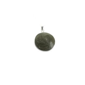 Gold Sheen Obsidian Cabouchon Round Pendant