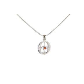 Carnelian Chalice Well Silver Pendant