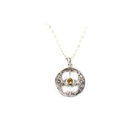 Citrine Chalice Well Silver Pendant