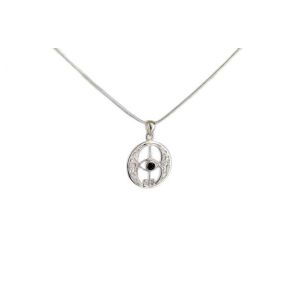 Obsidian Chalice Well Silver Pendant