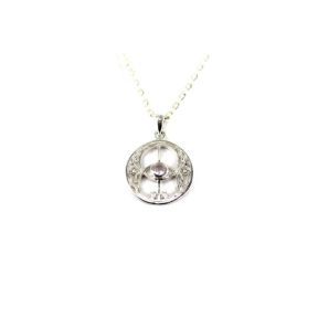 Rose Quartz Chalice Well Silver Pendant