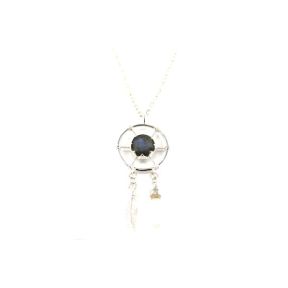 Labradorite Dream Catcher Silver Pendant