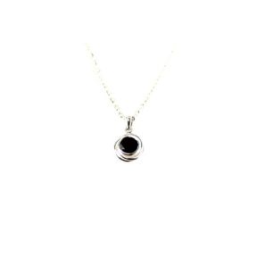 Garnet Rose Silver Pendant