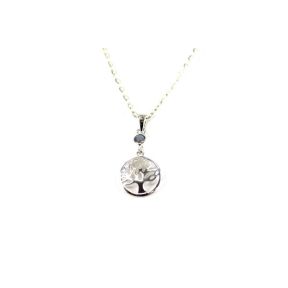 Labradorite Tree of Life Silver Charm Pendant