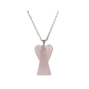 Rose Quartz Angel Pendant