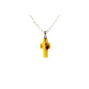 Amber Cross Pendant