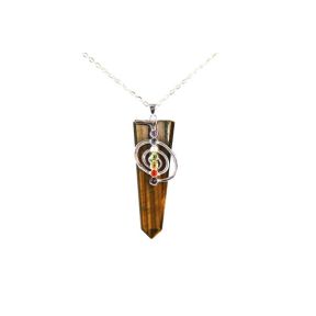 Tiger Eye Cho Ku Rei Chakra Tongue Pendant