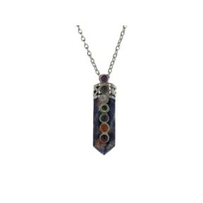 Sodalite Chakra Pencil Pendant