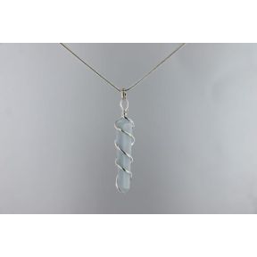 Angelite Double Point Spiral Pendant