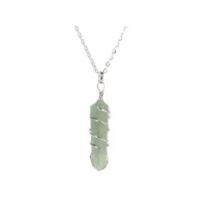 Aventurine Double Point Spiral Pendant