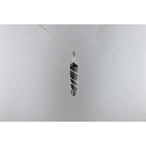 Garnet Double Point Spiral Pendant